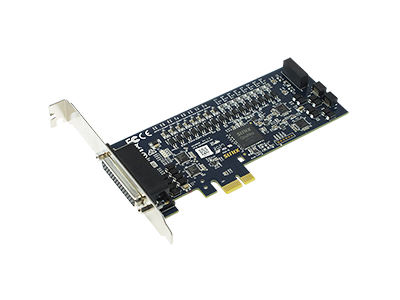 SDC4880B 工業級PCIe I/O控制通訊卡 4埠 RS-232/422/485 8+8通道隔離數位輸入/輸出